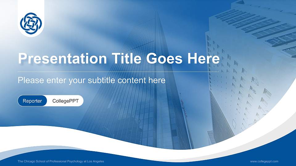The Chicago School of Professional Psychology at Los Angeles Lecture Sharing and Networking Event PPT Template16:9 ratio PPT effect preview image