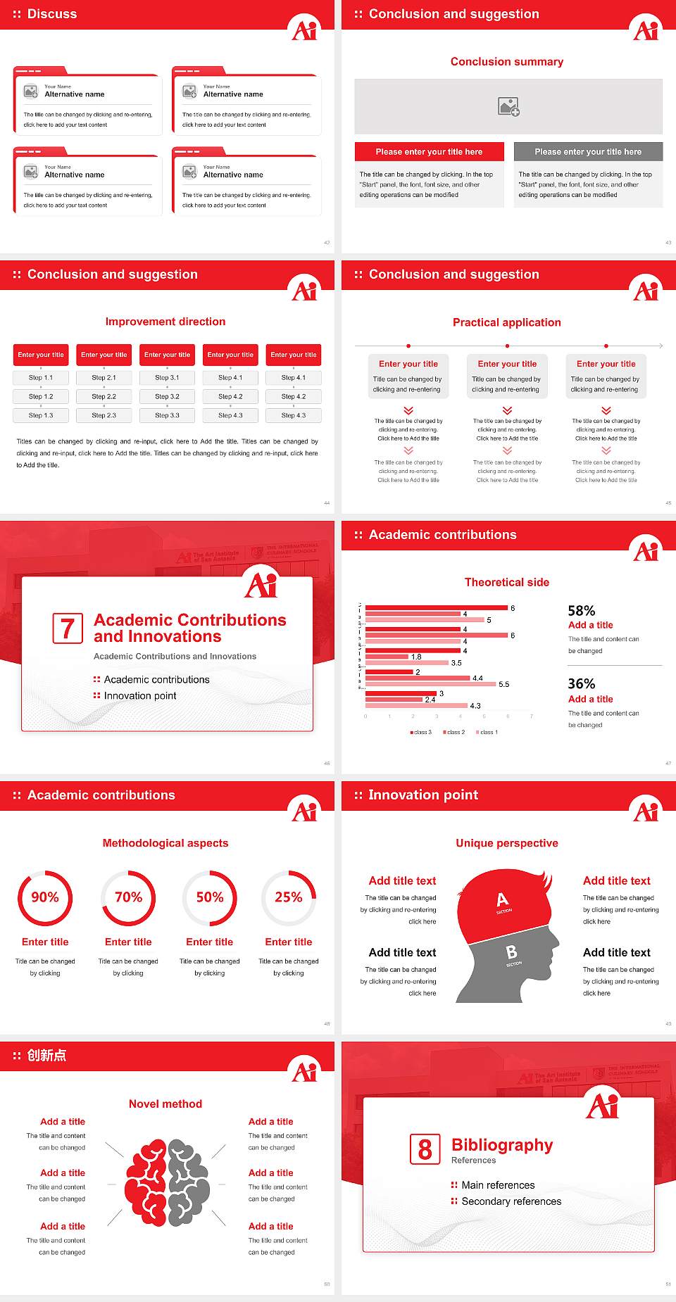 The Art Institute of San Antonio Graduation Thesis Defense PPT Template4:3 ratio PPT effect preview image6