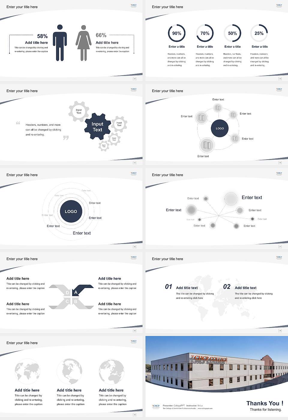 The College of Health Care Professions-Austin Course/Courseware Creation PPT Template16:9 ratio PPT effect preview image4