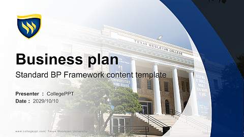 Texas Wesleyan University Competition/Entrepreneurship Contest PPT Template