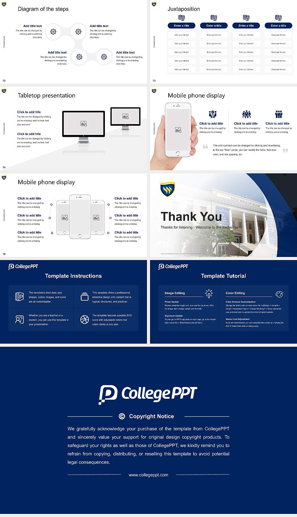 Texas Wesleyan University Competition/Entrepreneurship Contest PPT Template16:9 ratio PPT effect preview image9