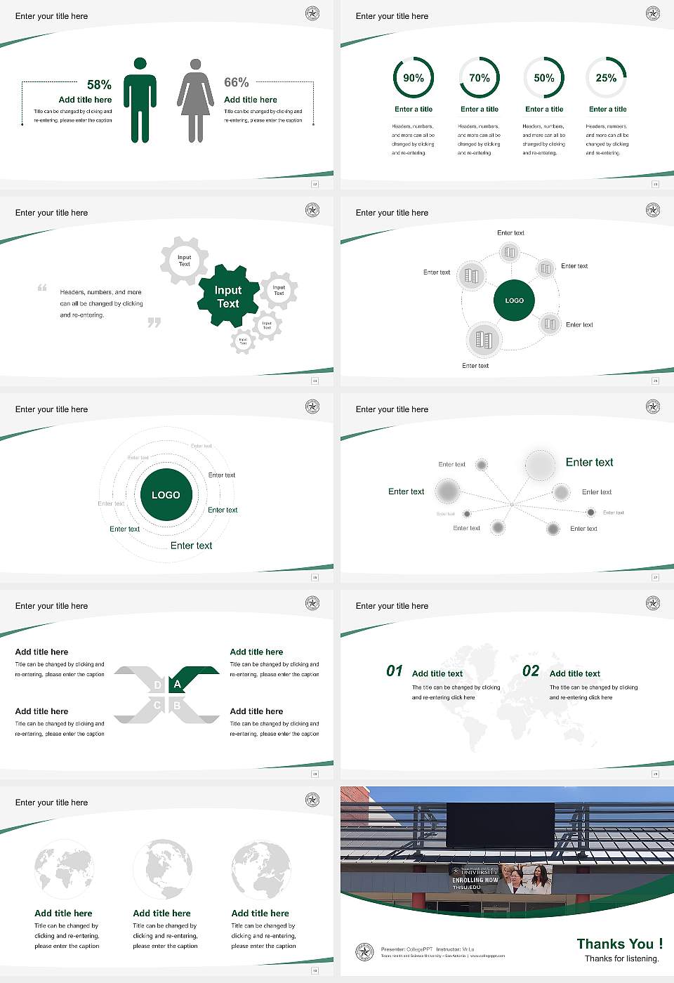 Texas Health and Science University – San Antonio Course/Courseware Creation PPT Template16:9 ratio PPT effect preview image4