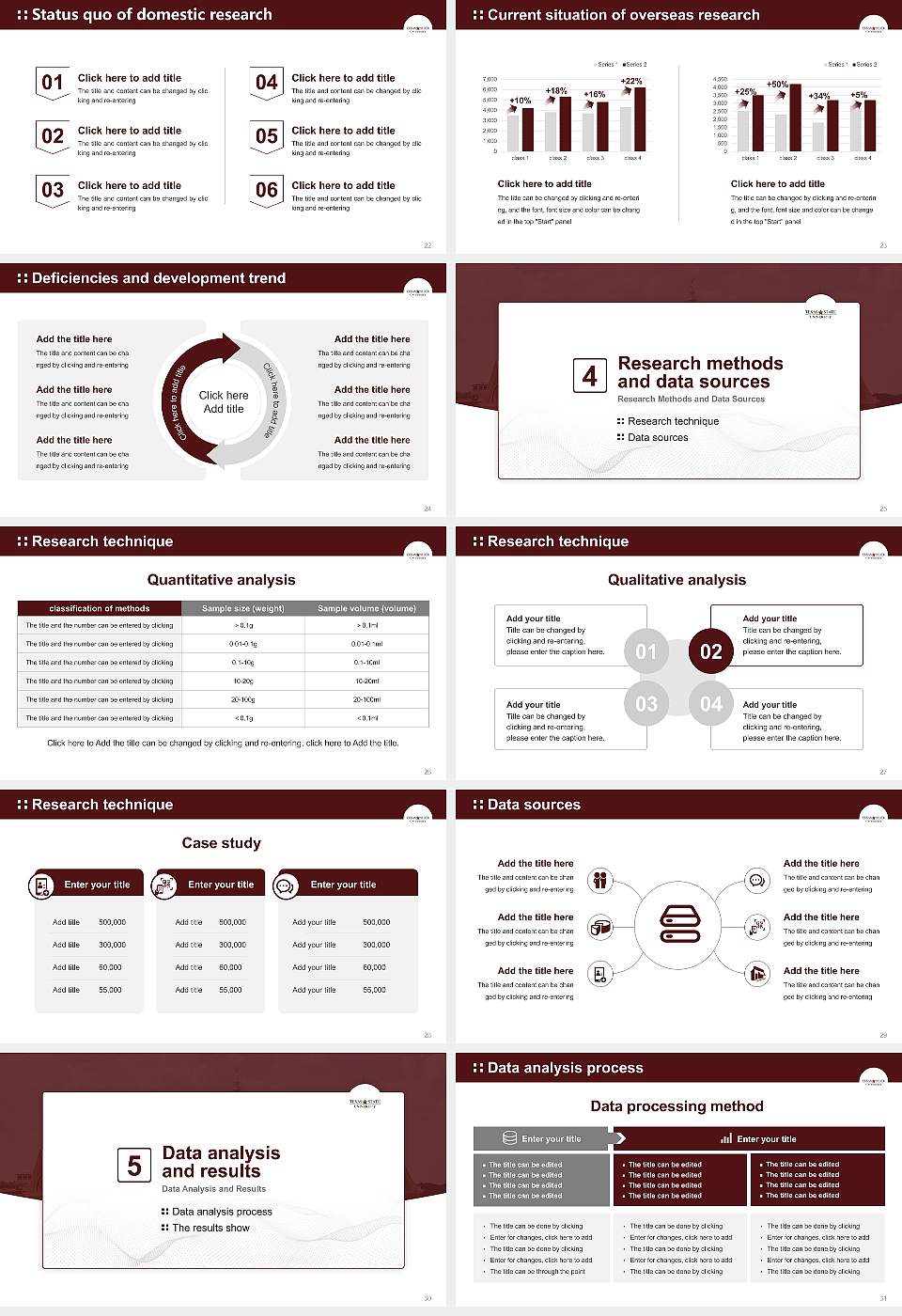 Texas State University Graduation Thesis Defense PPT Template16:9 ratio PPT effect preview image4
