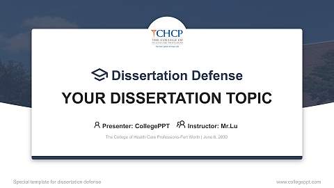 The College of Health Care Professions-Fort Worth Graduation Thesis Defense PPT Template
