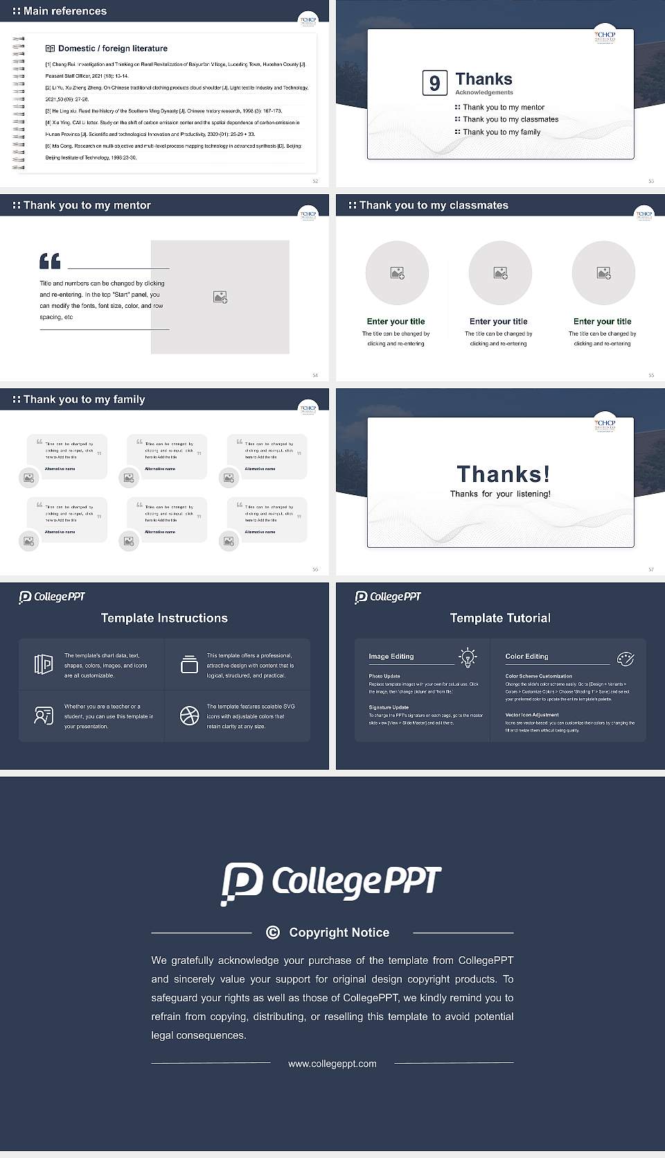 The College of Health Care Professions-Fort Worth Graduation Thesis Defense PPT Template16:9 ratio PPT effect preview image7