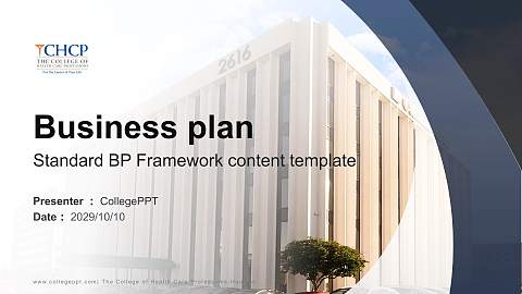 The College of Health Care Professions-Houston Competition/Entrepreneurship Contest PPT Template