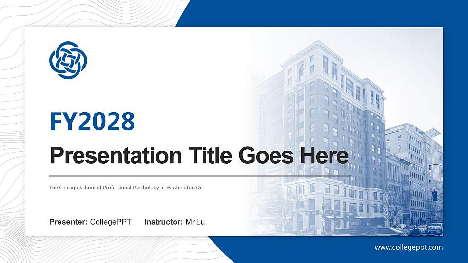 The Chicago School of Professional Psychology at Washington Dc Academic Presentation/Research Findings Report PPT Template16:9 ratio PPT effect preview image