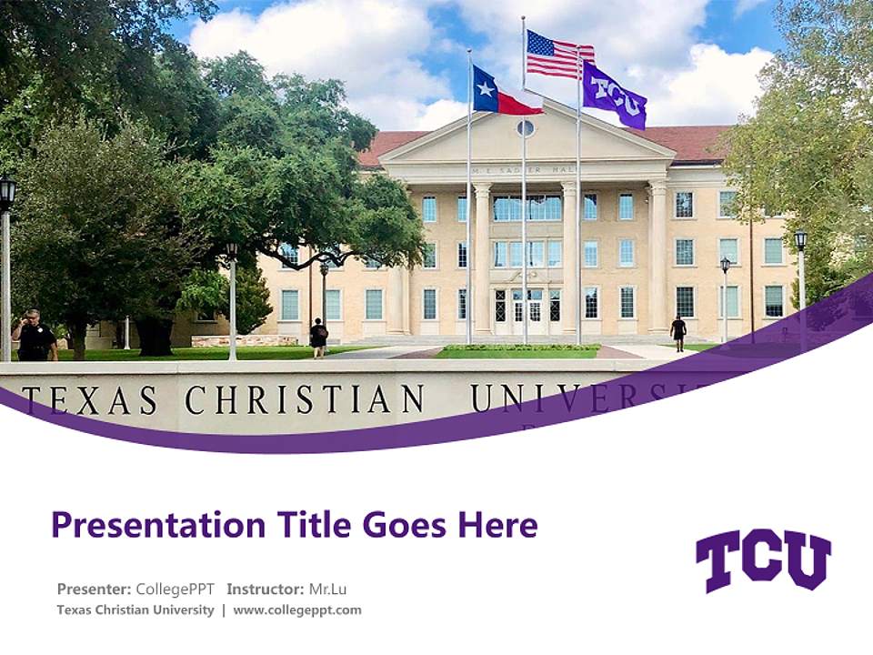 Texas Christian University Course/Courseware Creation PPT Template4:3 ratio PPT effect preview image5