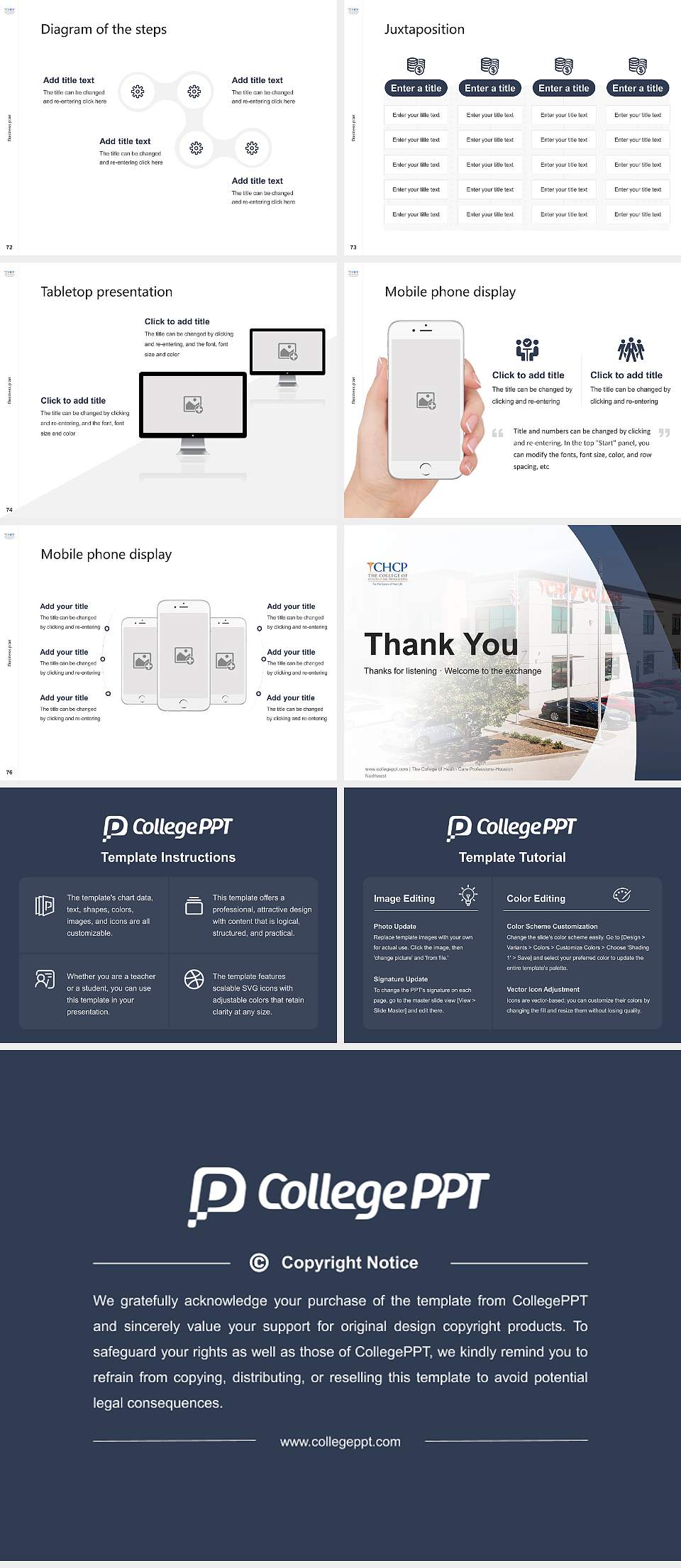 The College of Health Care Professions-Houston Northwest Competition/Entrepreneurship Contest PPT Template4:3 ratio PPT effect preview image9