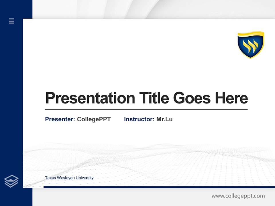 Texas Wesleyan University Thesis Proposal/Graduation Defense PPT Template4:3 ratio PPT effect preview image5
