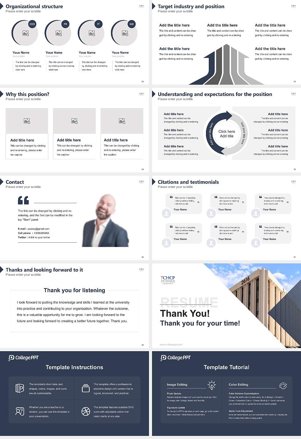 The College of Health Care Professions-Houston Resume PPT Template16:9 ratio PPT effect preview image4
