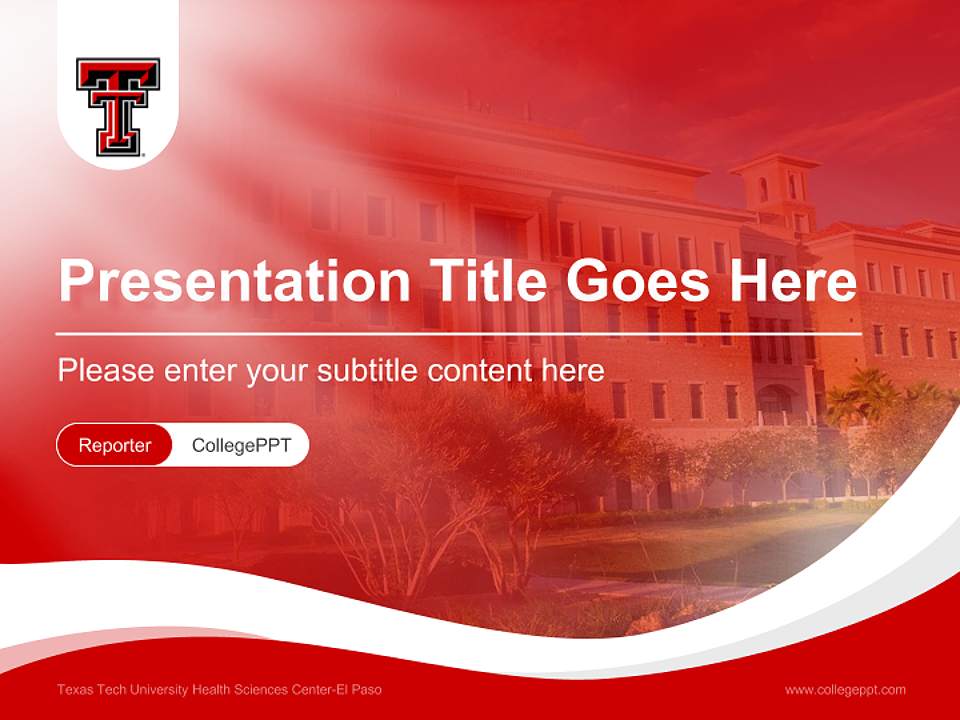 Texas Tech University Health Sciences Center-El Paso Lecture Sharing and Networking Event PPT Template4:3 ratio PPT effect preview image4