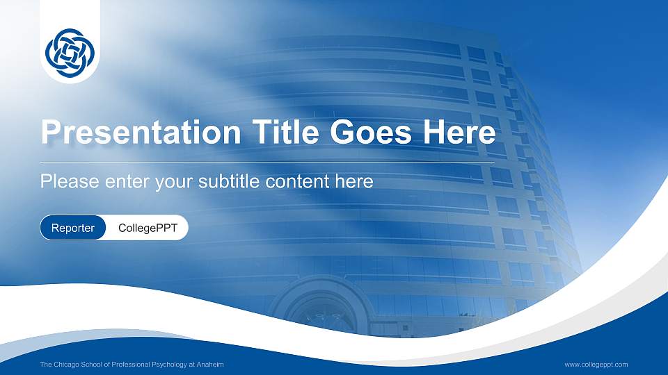 The Chicago School of Professional Psychology at Anaheim Lecture Sharing and Networking Event PPT Template16:9 ratio PPT effect preview image