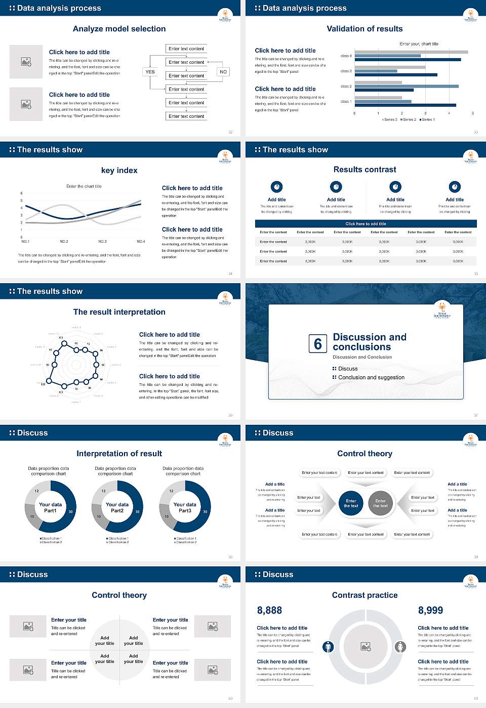 Texas Southmost College Graduation Thesis Defense PPT Template16:9 ratio PPT effect preview image5