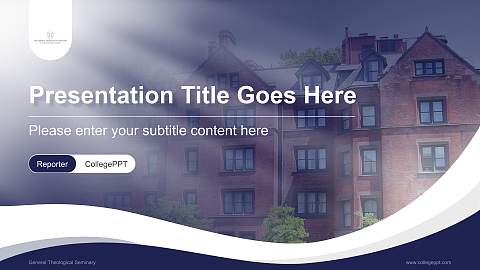 General Theological Seminary Lecture Sharing and Networking Event PPT Template