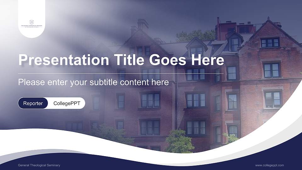 General Theological Seminary Lecture Sharing and Networking Event PPT Template16:9 ratio PPT effect preview image
