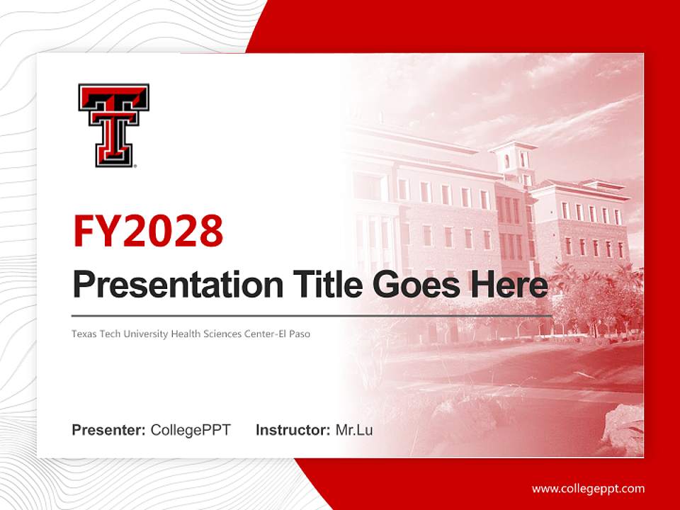 Texas Tech University Health Sciences Center-El Paso Academic Presentation/Research Findings Report PPT Template4:3 ratio PPT effect preview image5