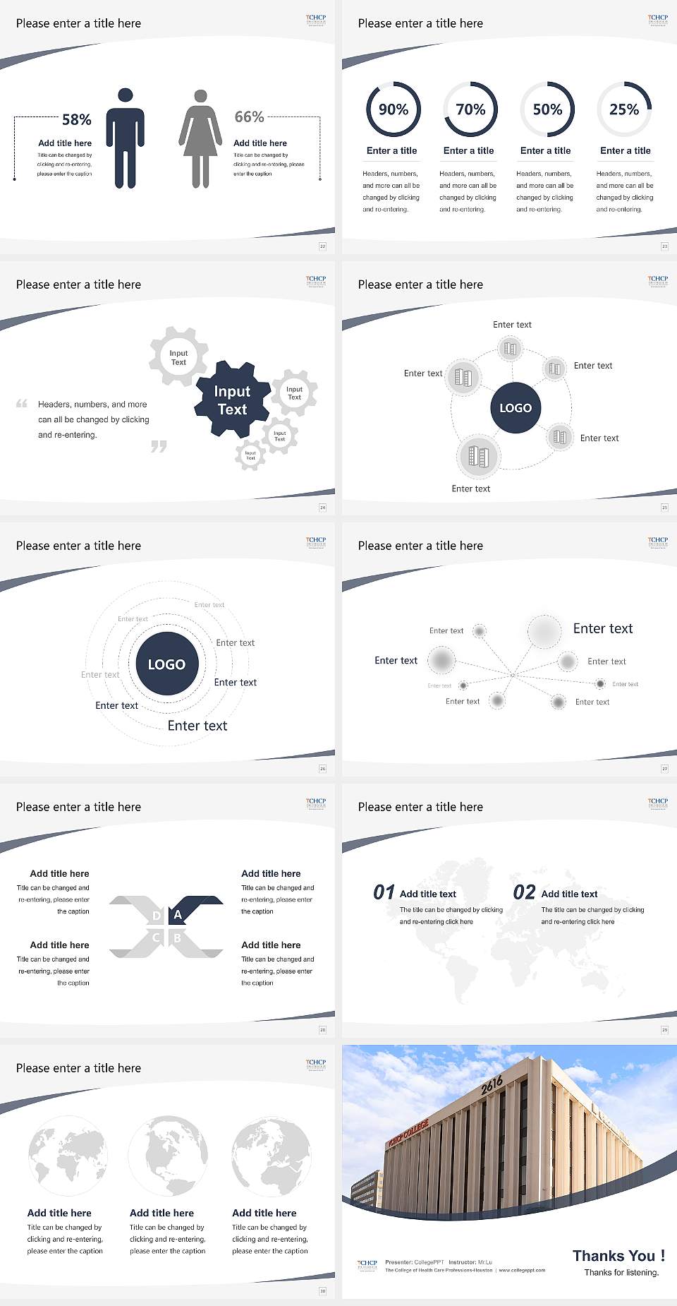 The College of Health Care Professions-Houston Course/Courseware Creation PPT Template4:3 ratio PPT effect preview image4