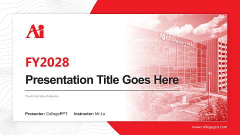 The Art Institute of Houston Academic Presentation/Research Findings Report PPT Template