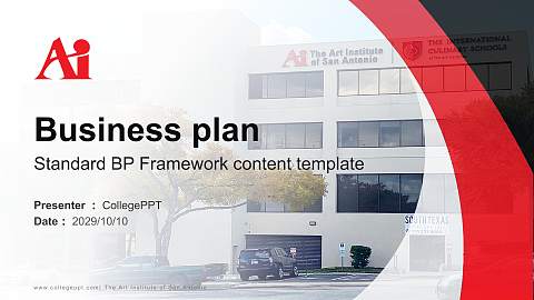 The Art Institute of San Antonio Competition/Entrepreneurship Contest PPT Template