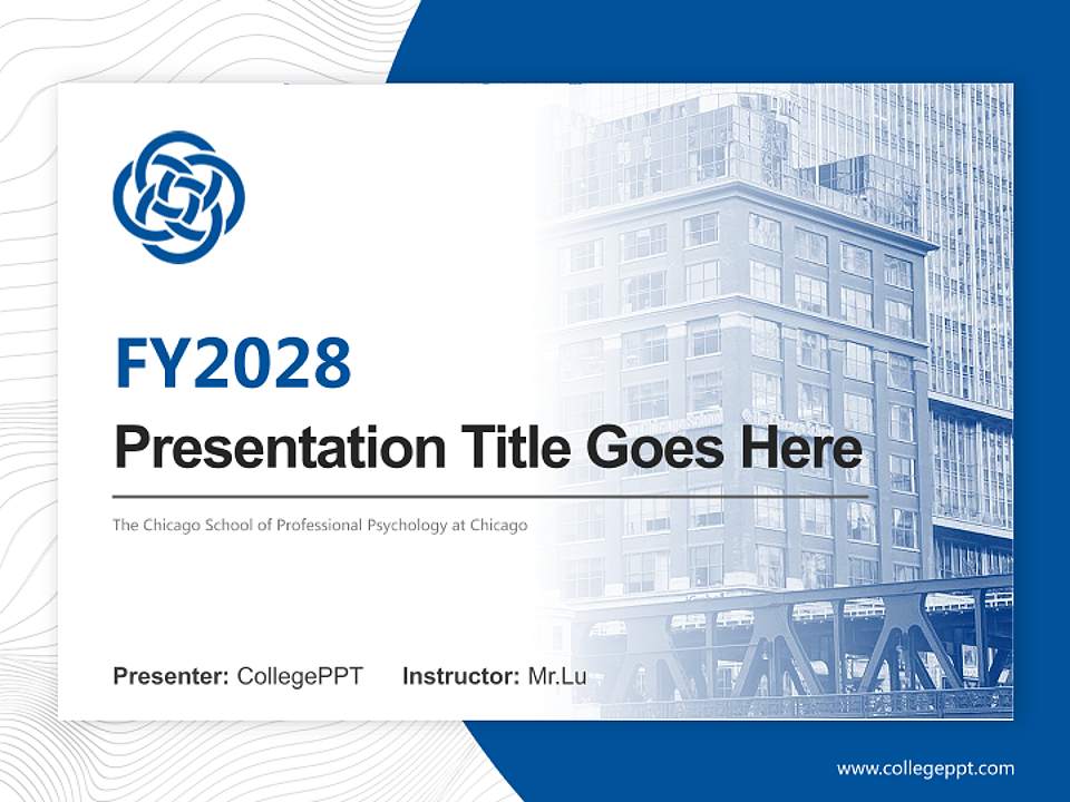 The Chicago School of Professional Psychology at Chicago Academic Presentation/Research Findings Report PPT Template4:3 ratio PPT effect preview image5