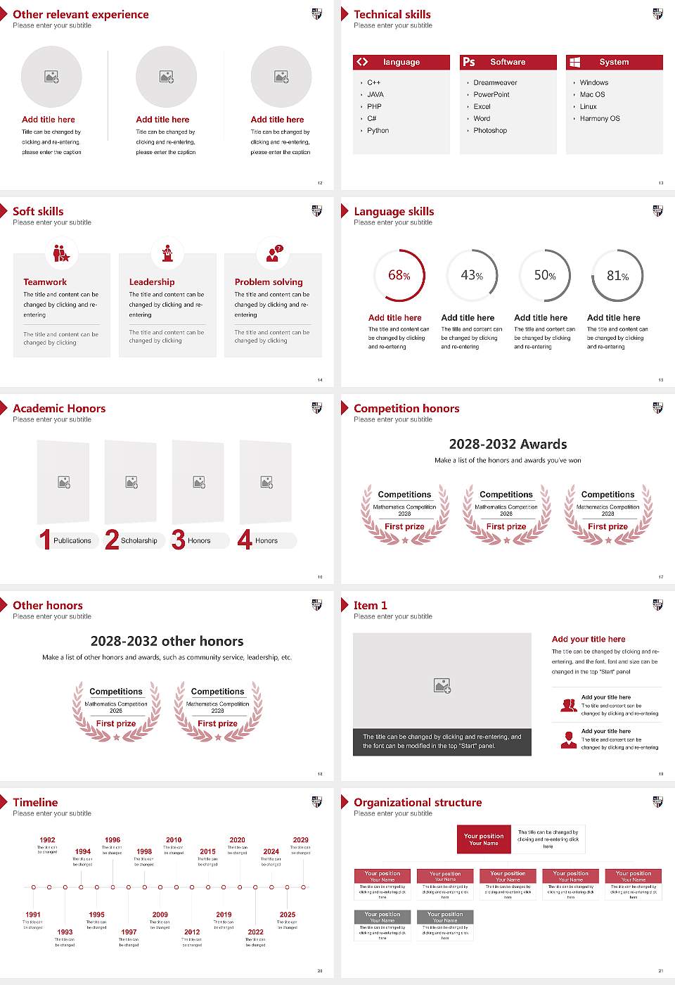 The Catholic University of America Resume PPT Template16:9 ratio PPT effect preview image3