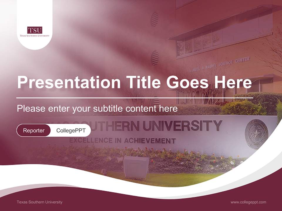 Texas Southern University Lecture Sharing and Networking Event PPT Template4:3 ratio PPT effect preview image4