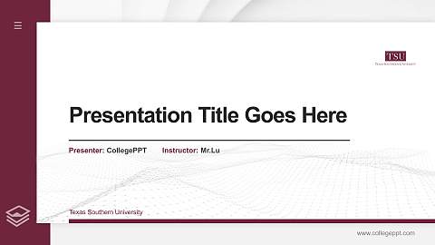 Texas Southern University Thesis Proposal/Graduation Defense PPT Template
