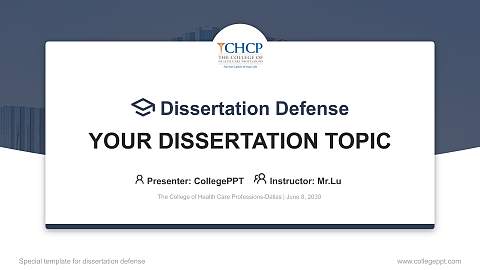 The College of Health Care Professions-Dallas Graduation Thesis Defense PPT Template