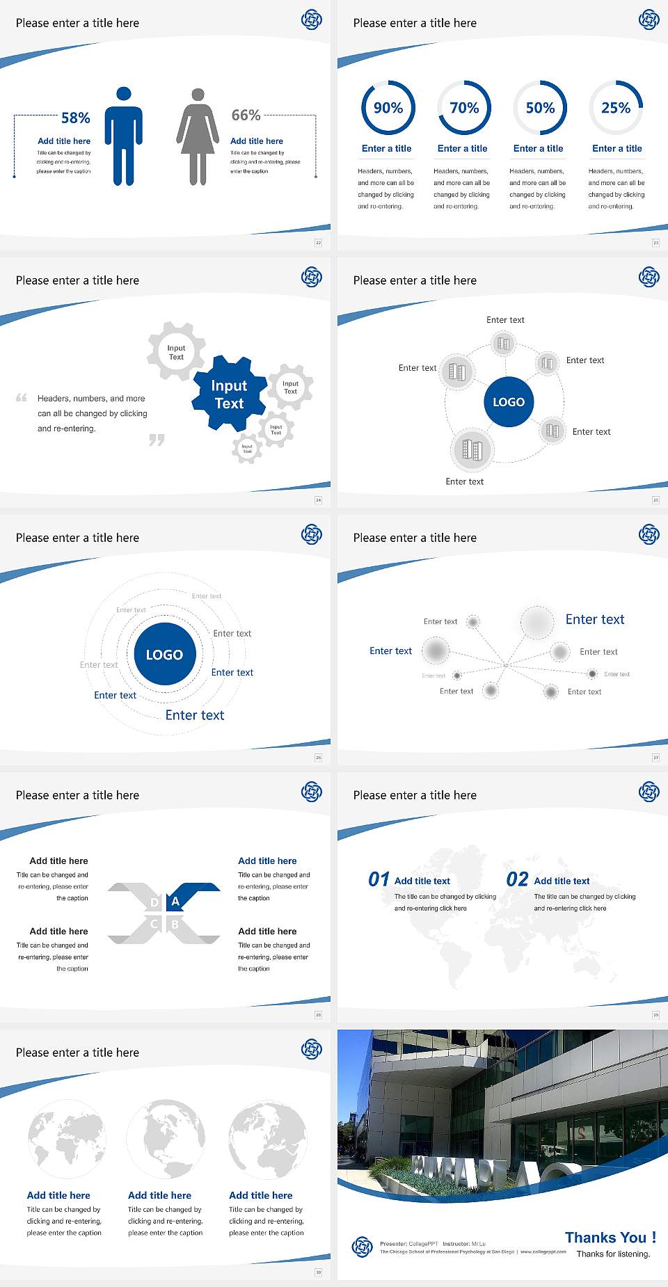 The Chicago School of Professional Psychology at San Diego Course/Courseware Creation PPT Template4:3 ratio PPT effect preview image4