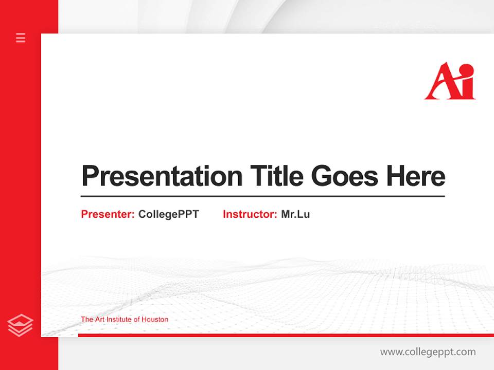 The Art Institute of Houston Thesis Proposal/Graduation Defense PPT Template4:3 ratio PPT effect preview image5