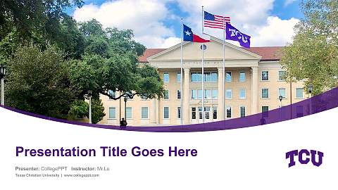Texas Christian University Course/Courseware Creation PPT Template