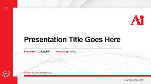 The Art Institute of Houston Thesis Proposal/Graduation Defense PPT Template