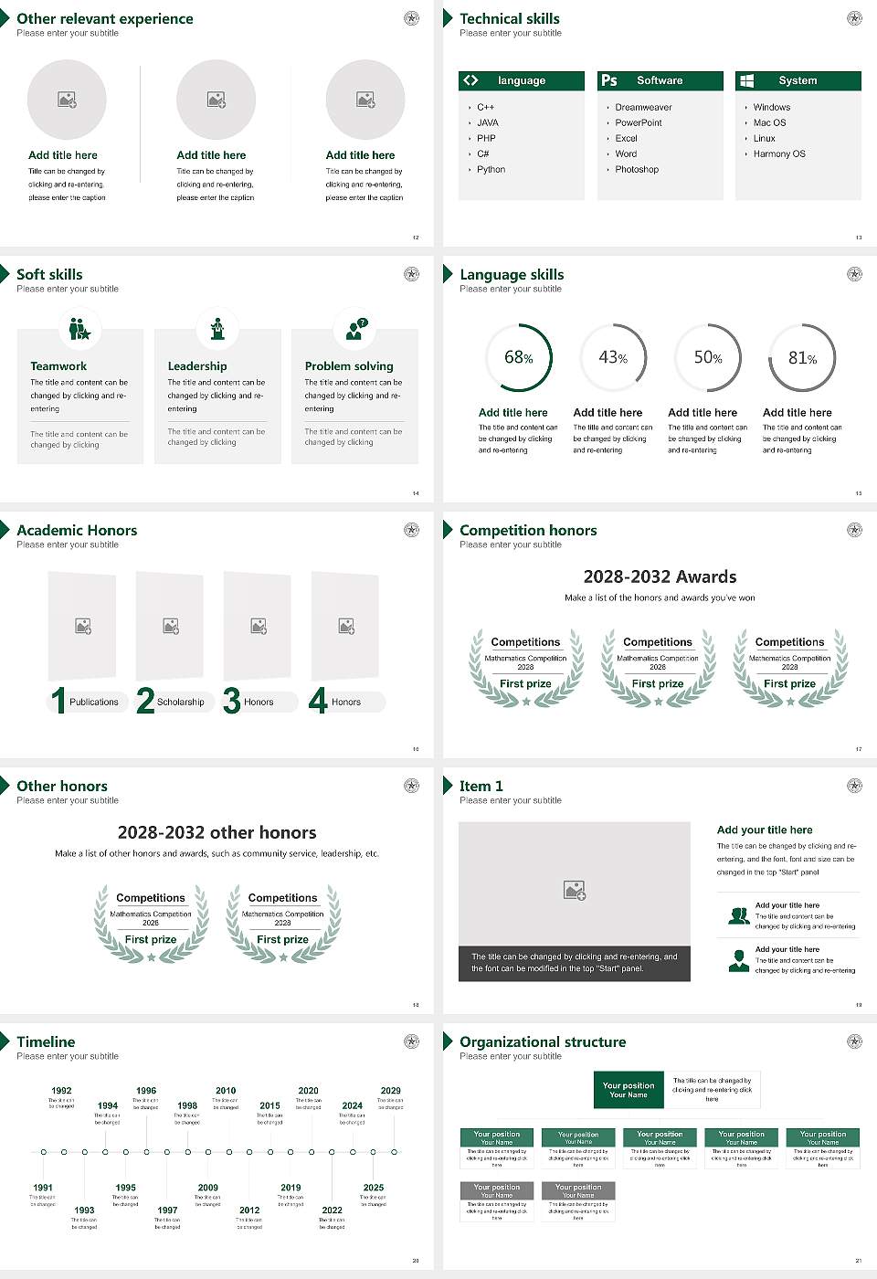 Texas Health and Science University-Austin Resume PPT Template16:9 ratio PPT effect preview image3