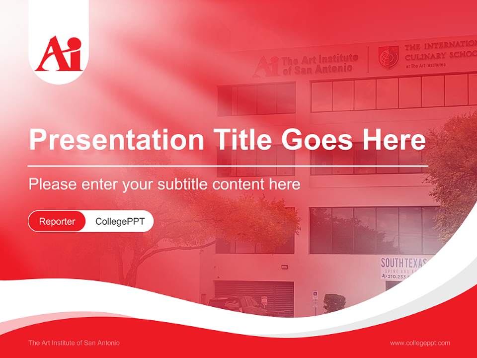 The Art Institute of San Antonio Lecture Sharing and Networking Event PPT Template4:3 ratio PPT effect preview image4