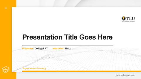 Texas Lutheran University Thesis Proposal/Graduation Defense PPT Template