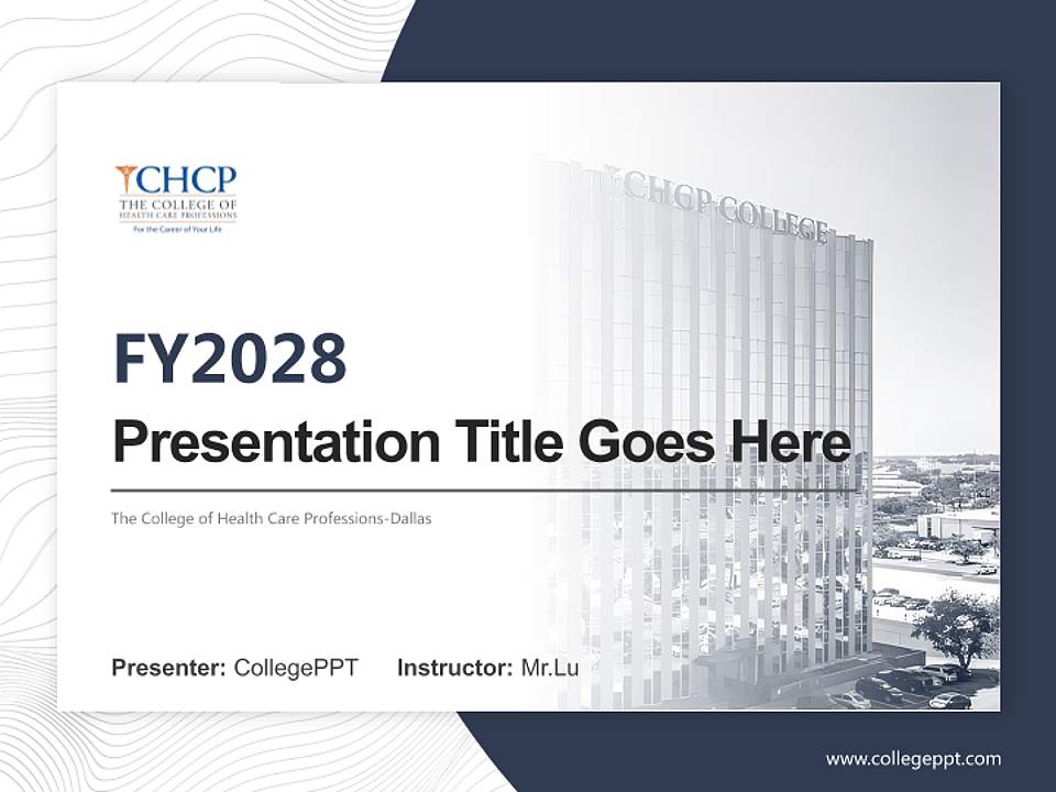 The College of Health Care Professions-Dallas Academic Presentation/Research Findings Report PPT Template4:3 ratio PPT effect preview image5