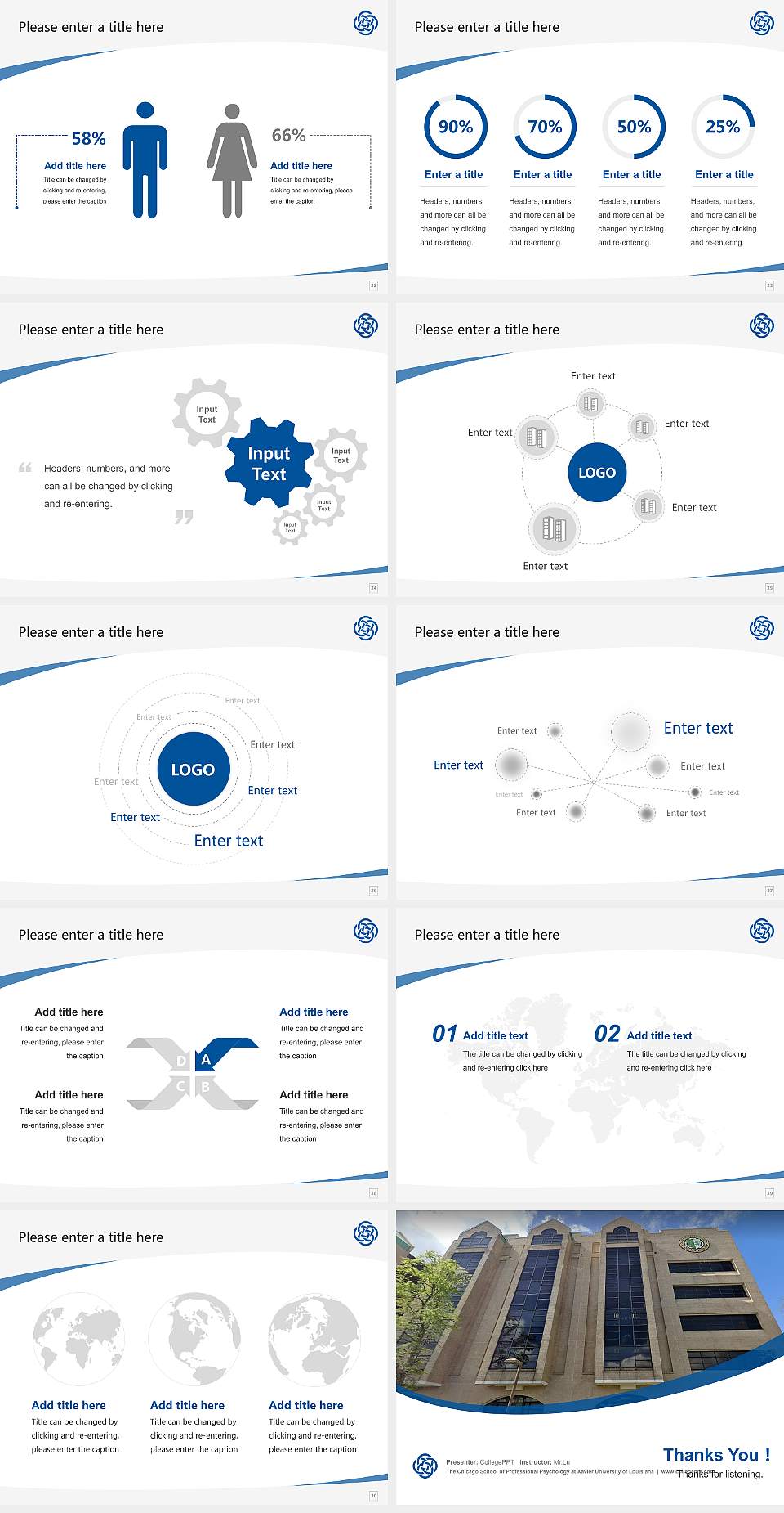 The Chicago School of Professional Psychology at Xavier University of Louisiana Course/Courseware Creation PPT Template4:3 ratio PPT effect preview image4