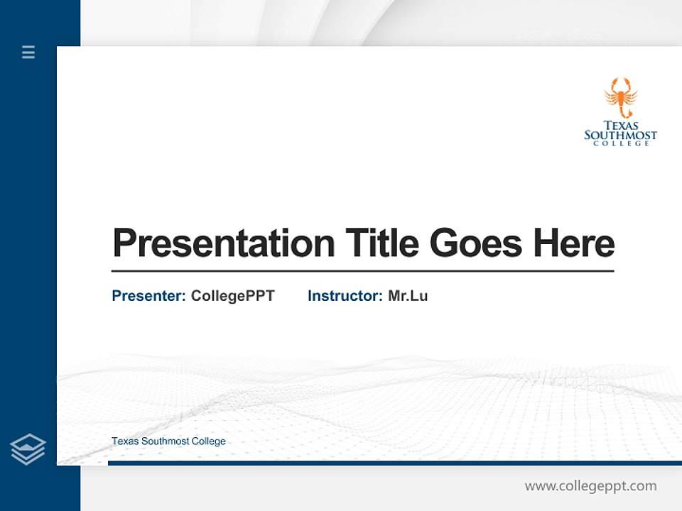 Texas Southmost College Thesis Proposal/Graduation Defense PPT Template4:3 ratio PPT effect preview image5