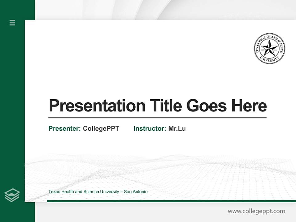 Texas Health and Science University – San Antonio Thesis Proposal/Graduation Defense PPT Template4:3 ratio PPT effect preview image5