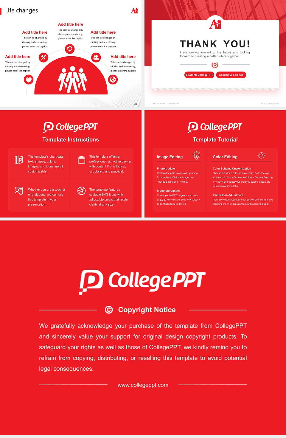 The Art Institute of San Antonio National Scholarship Defense PPT Template4:3 ratio PPT effect preview image4