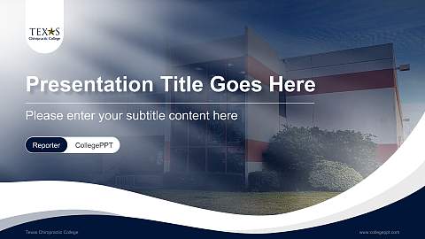 Texas Chiropractic College Lecture Sharing and Networking Event PPT Template