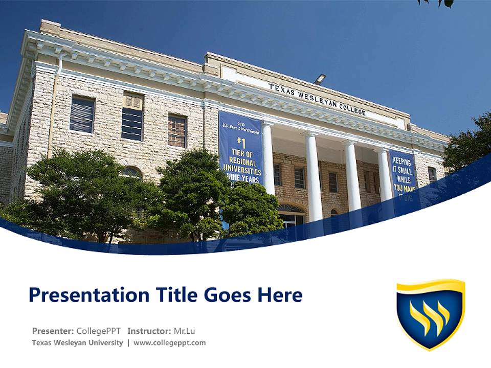 Texas Wesleyan University Course/Courseware Creation PPT Template4:3 ratio PPT effect preview image5