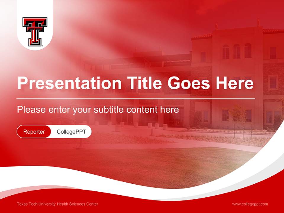 Texas Tech University Health Sciences Center Lecture Sharing and Networking Event PPT Template4:3 ratio PPT effect preview image4