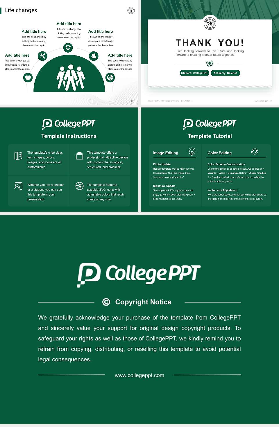 Texas Health and Science University – San Antonio National Scholarship Defense PPT Template4:3 ratio PPT effect preview image4