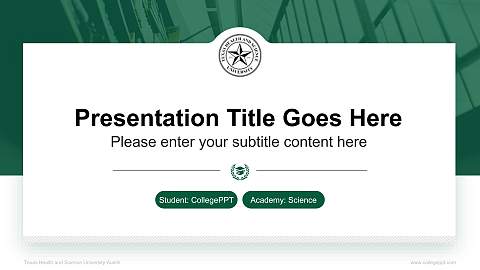 Texas Health and Science University-Austin National Scholarship Defense PPT Template