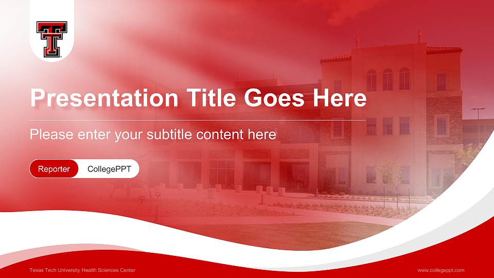 Texas Tech University Health Sciences Center Lecture Sharing and Networking Event PPT Template16:9 ratio PPT effect preview image