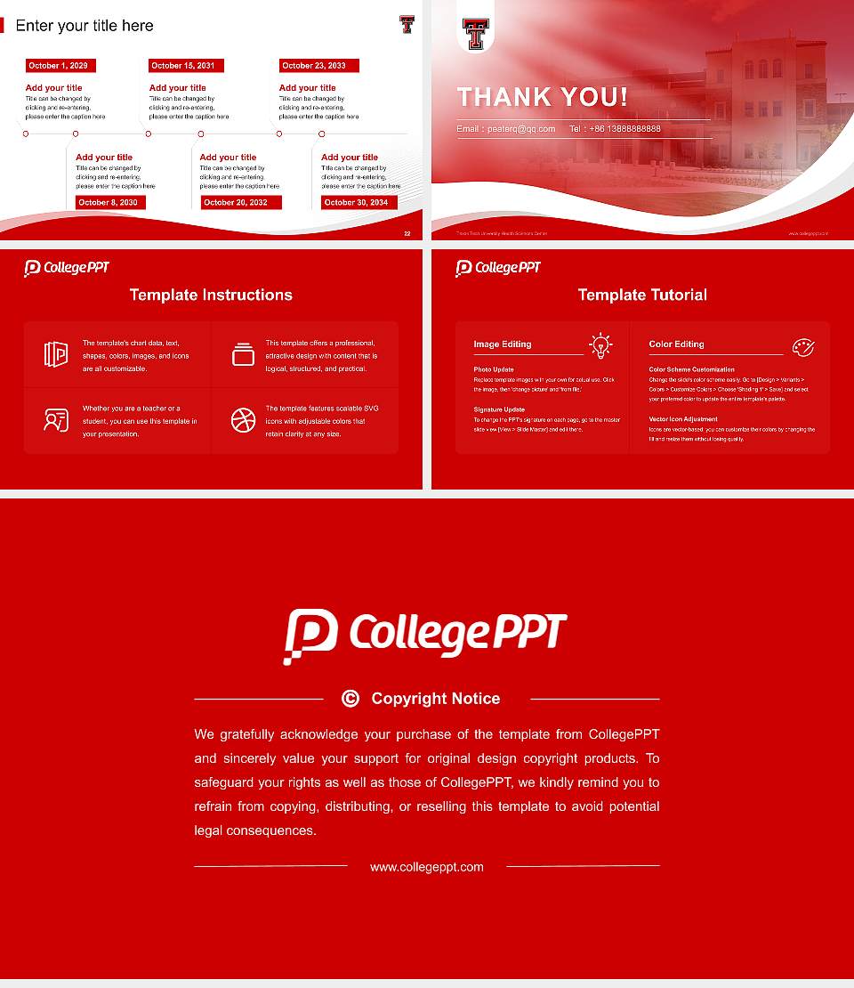 Texas Tech University Health Sciences Center Lecture Sharing and Networking Event PPT Template16:9 ratio PPT effect preview image4