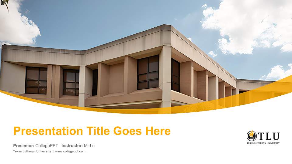 Texas Lutheran University Course/Courseware Creation PPT Template16:9 ratio PPT effect preview image
