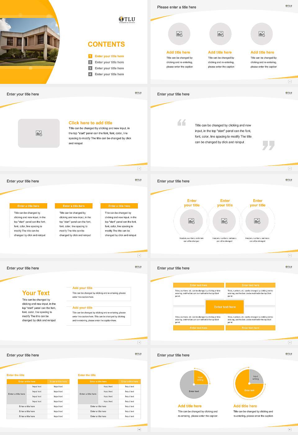Texas Lutheran University Course/Courseware Creation PPT Template16:9 ratio PPT effect preview image2